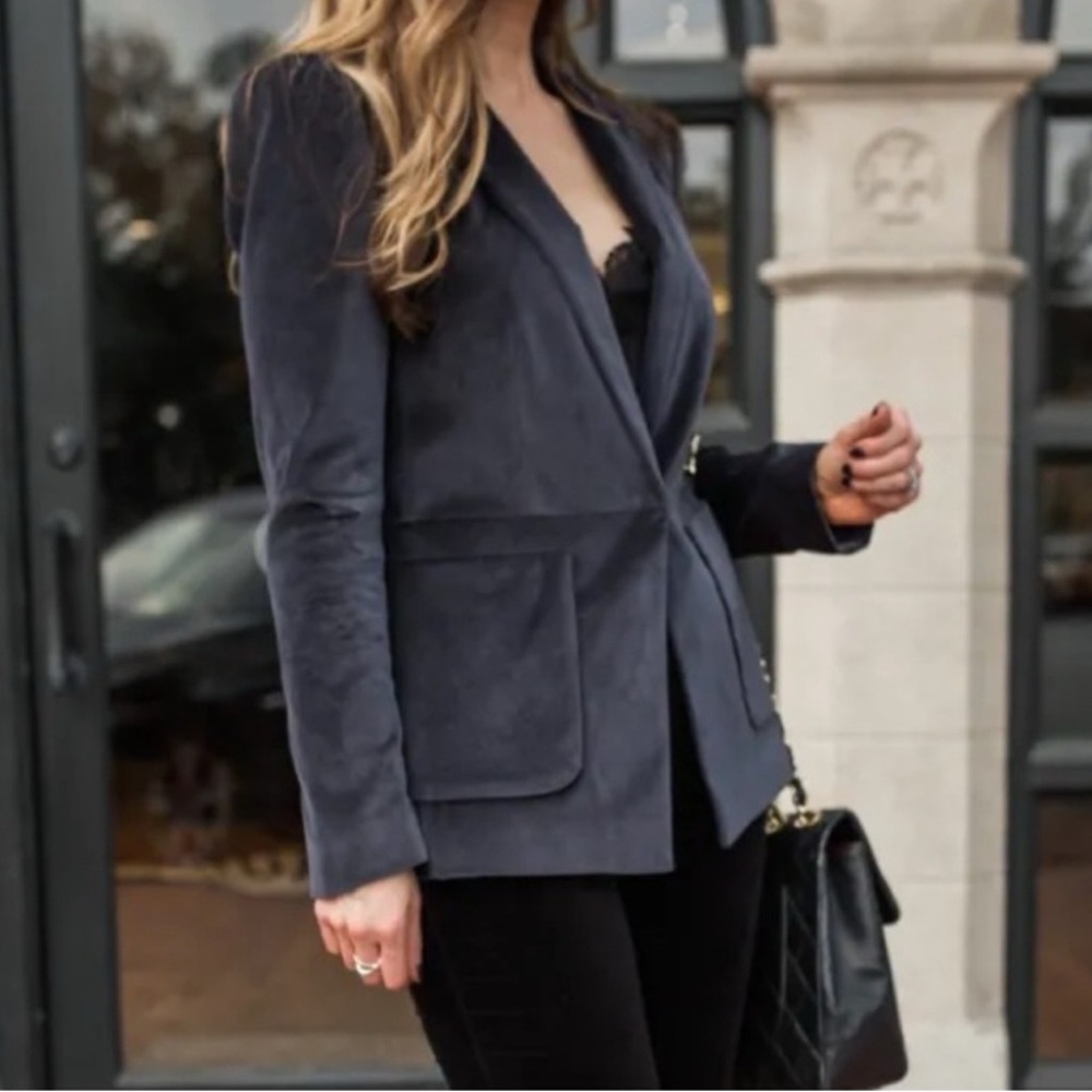 Rebecca Taylor Stretch Velvet Blazer